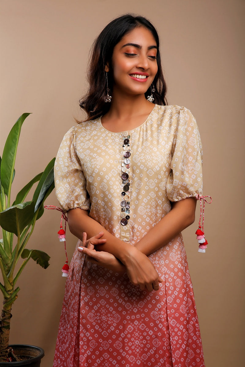 R u fashion - Pure Georgette bandhani kurti Stiched Pure silk lehenga 2  pieces dress Only 1450freeship All size avi | Facebook